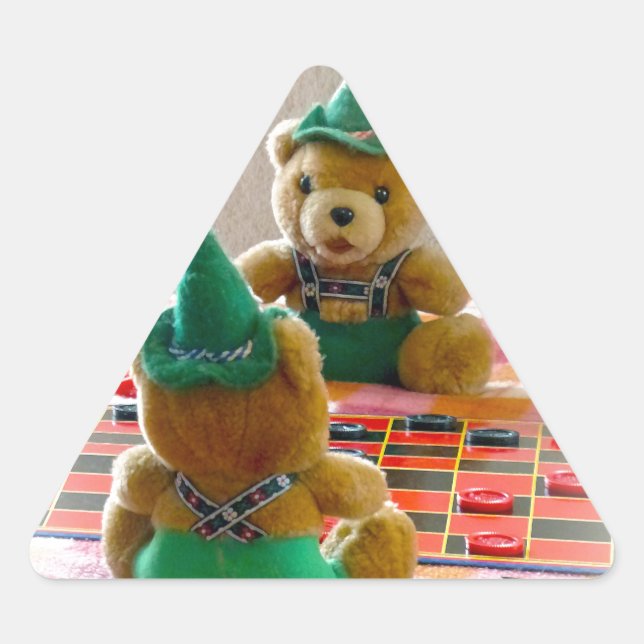 Teddy Bears Triangle Sticker (Front)