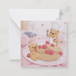 Teddy Bears & Waffles Card