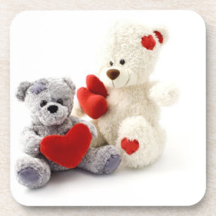 Teddy Bears with Hearts Cork Coasters