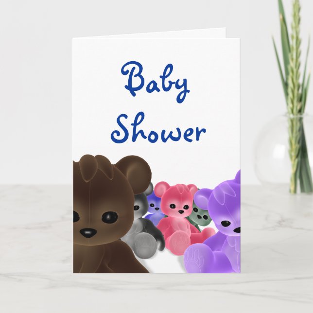 Teddy Bearz Group Baby Shower Invite (Front)