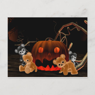 Teddy Bearz Halloween Postcard