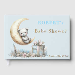 Teddy Blue Bear We Can Bearly Wait Collection Guest Book