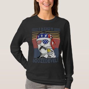 Teddy Boozedevelt Funny American 4th Of July Drink T-Shirt