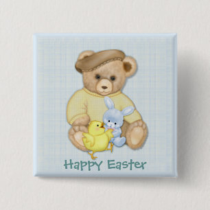 Teddy Boy - Easter 15 Cm Square Badge