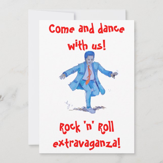 teddy boy invitation (Front)