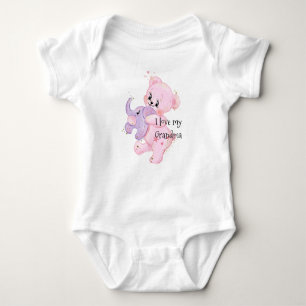 Teddy Carrying Elephant Bodysuit Personalised