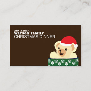 Teddy Christmas, Christmas Party Ticket Invitation
