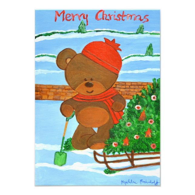 Teddy Christmas print (Front)