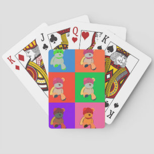 Teddy Colourful Art  Playing Cards