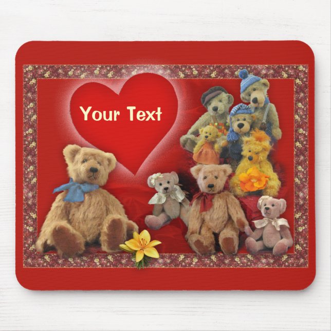 Teddy (customisable) mouse pad (Front)