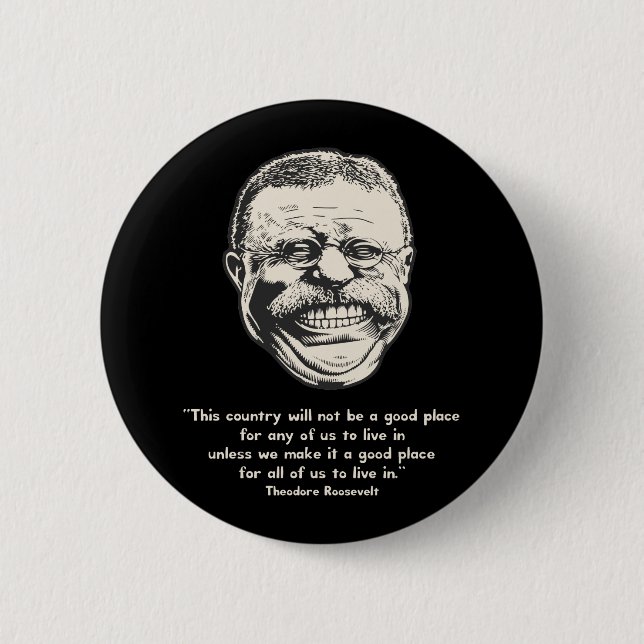 Teddy Good Place 6 Cm Round Badge (Front)