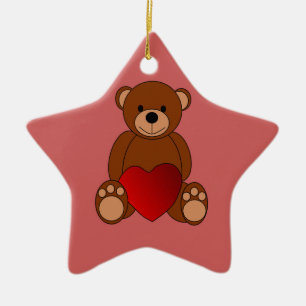Teddy Love Ceramic Ornament