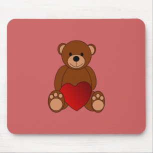Teddy Love Mouse Pad