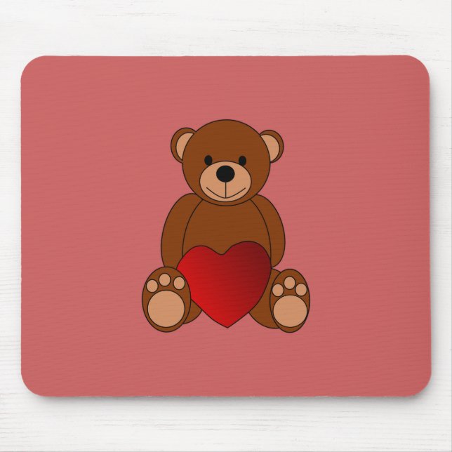 Teddy Love Mouse Pad (Front)