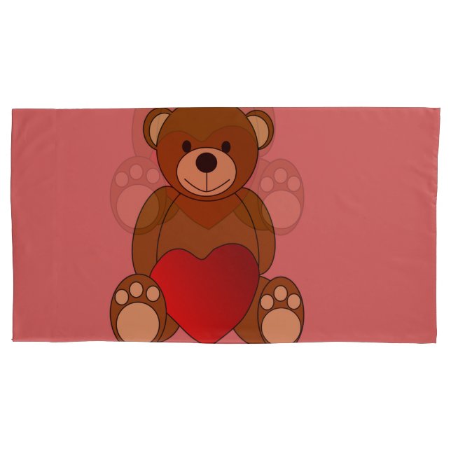 Teddy Love Pillowcase (Front-Left)