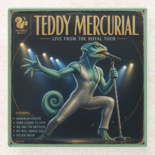 Teddy Mercurial Album: a Parody Glass Coaster