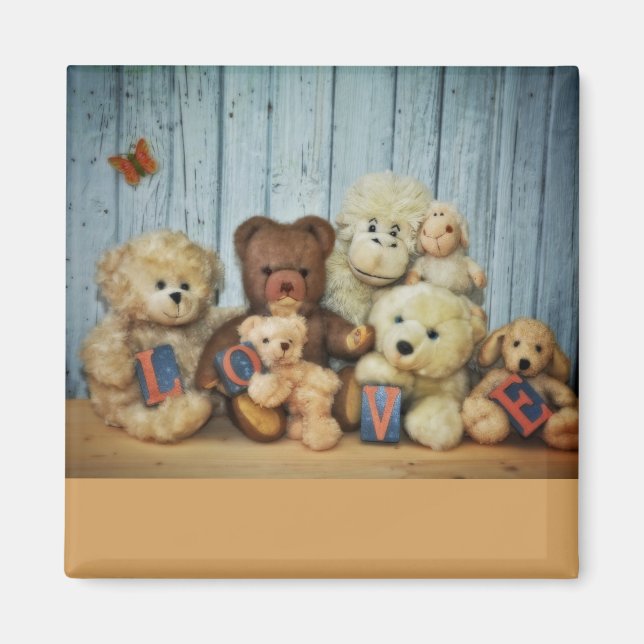 Teddy mit Freunde Magnet (Front)
