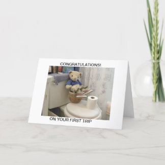Teddy On Potty Card