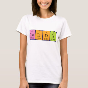 Teddy periodic table name shirt