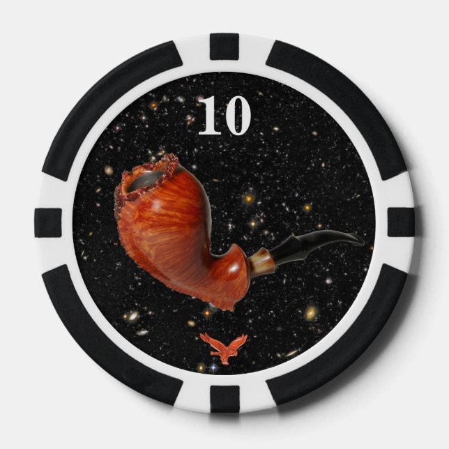 Teddy Poker Chip Black Space (2-sided) Rev-1 (Front)