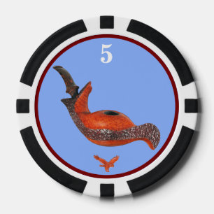Teddy Poker Chip Blue Three Spyhoppers (lighter)3