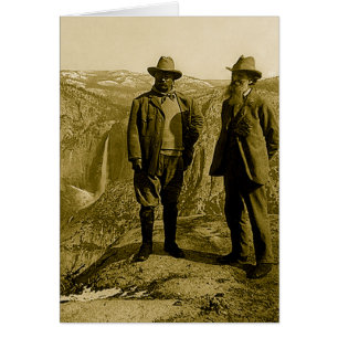 Teddy Roosevelt and John Muir at Glacier Point