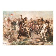 Teddy Roosevelt and The Rough Riders Charging