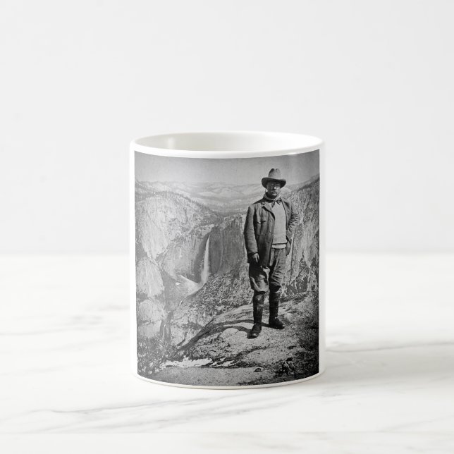 Teddy Roosevelt Glacier Point Yosemite Valley CA Coffee Mug (Center)
