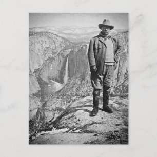 Teddy Roosevelt Glacier Point Yosemite Valley CA Postcard