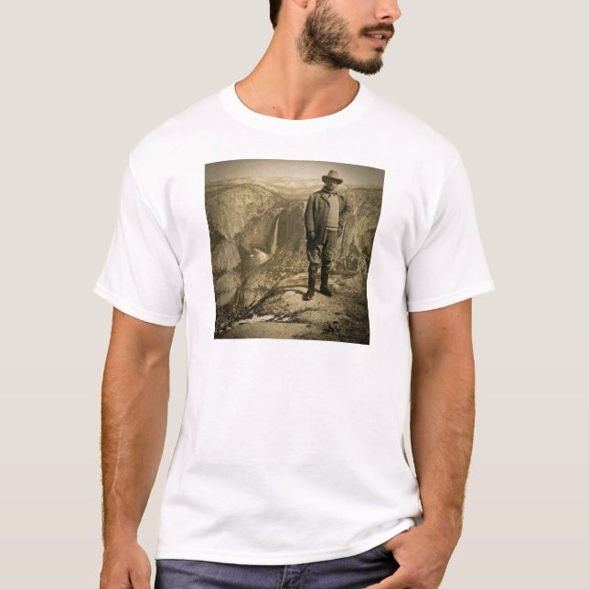 Teddy Roosevelt Glacier Point Yosemite Valley T-Shirt (Front)