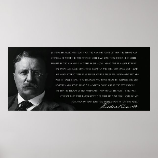 TEDDY ROOSEVELT - MAN in the ARENA - 1910 Poster (Front)