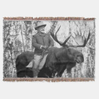 Teddy Roosevelt Riding A Bull Moose