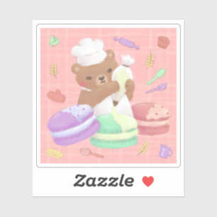 Teddy the Baker with Macarons