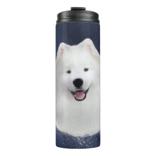 Teddy the samoyed thermal tumbler