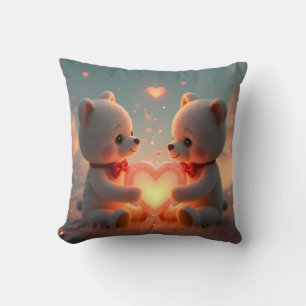 Teddy Time Together – Valentine's Day Teddy Bear Cushion