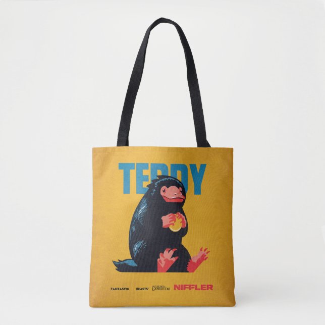 Teddy Vintage Graphic Tote Bag (Front)
