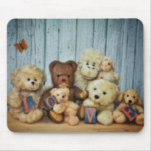 Teddy with friends mouse pad