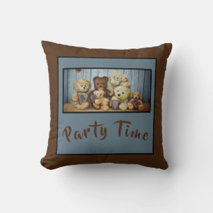 Teddy with friends Party Time - Cushion