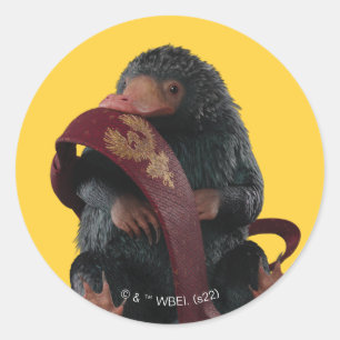 Teddy With Tie Graphic Classic Round Sticker