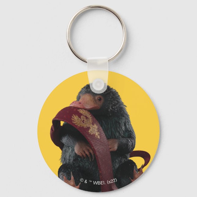Teddy With Tie Graphic Key Ring (Front)