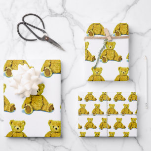 Teddy wrapping paper sheet