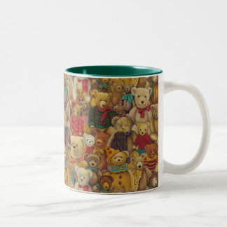 teddybear christmas Two-Tone coffee mug