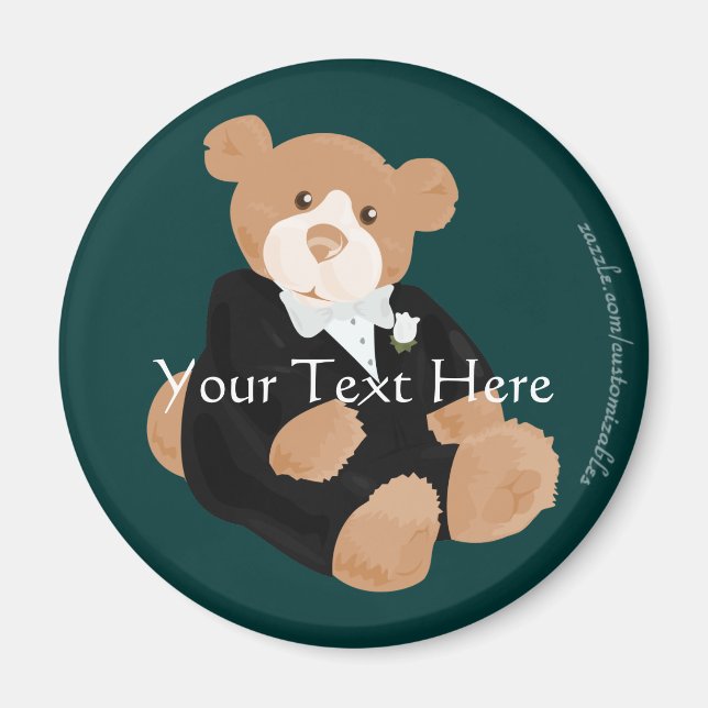 Teddybear Groom Magnet (Front)