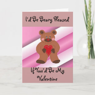 Teddybear Valentine Holiday Card