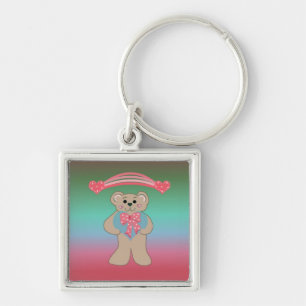 Teddybear with Hearts Key Ring
