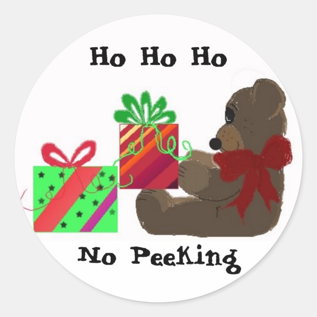 Teddybear with Presents Gift Tag (Front)