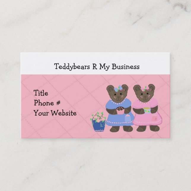 Teddybears R My Business Card (Front)