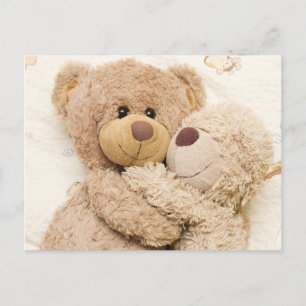 Teddylove, teddybears love,lovely,cute,fuzzy,warm postcard