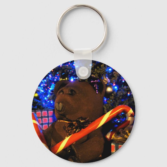 Teddys Christmas I Key Ring (Front)