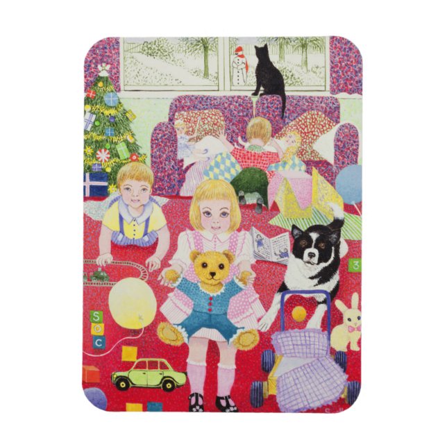 Teddy's Christmas Pyjamas Magnet (Vertical)